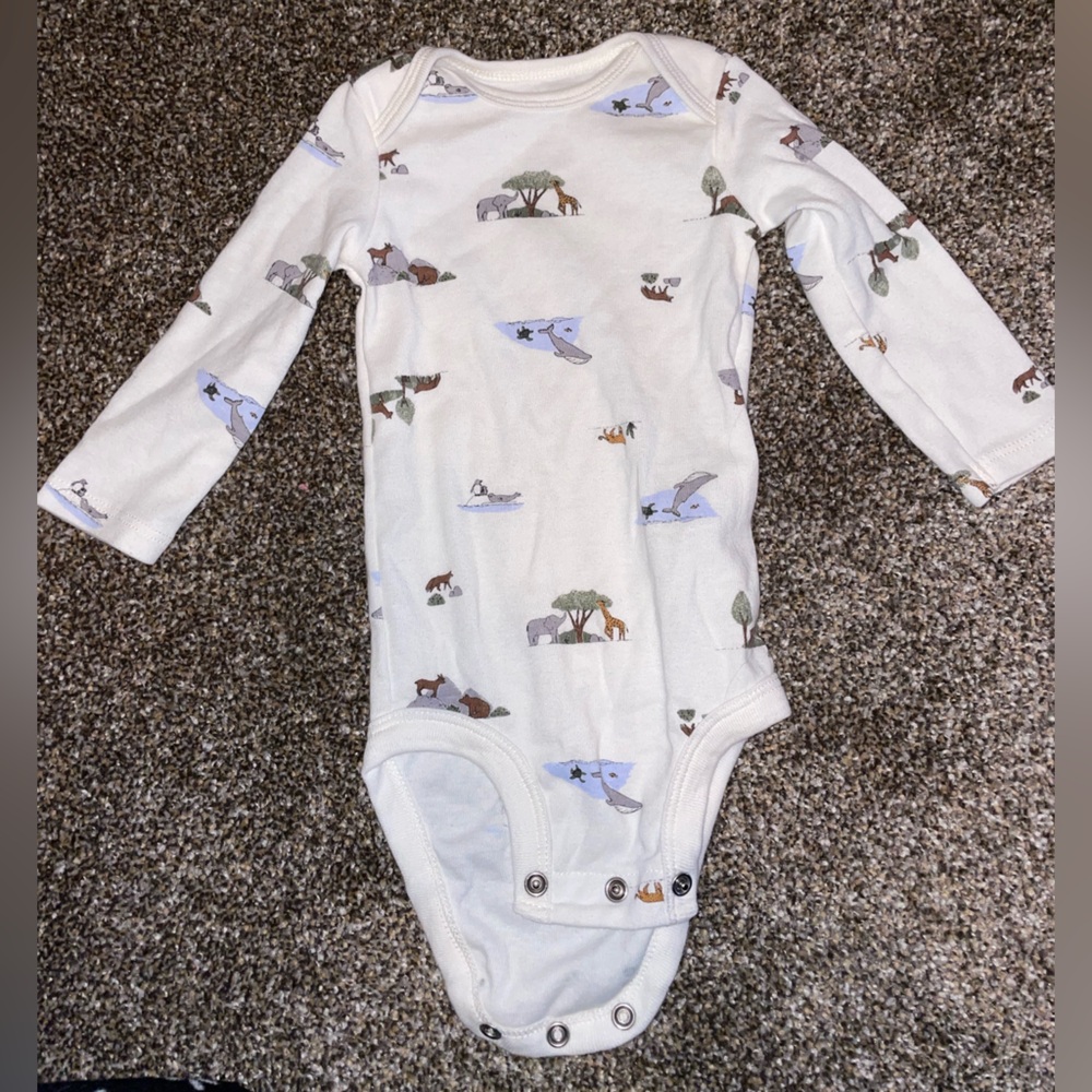 Carter's Cream Safari Print Bodysuit